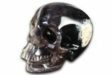 Realistic, Banded Purple Fluorite Skull #378666-1